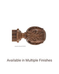Wood Blooming Acorn Finial by  Clarke and Clarke 
