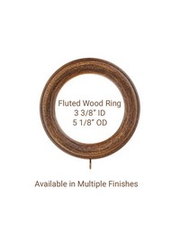 Fluted Wood Ring by  The Finial Company 