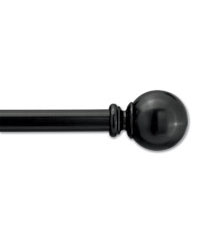 Ball Curtain Rod Set 48-84in Black by   