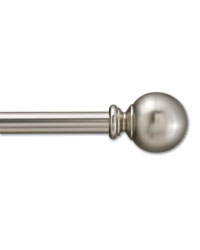 Silver Ball Curtain Rod Set by   