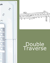 Superfine Pro Double Traverse Rod Split Draw Adjustable 48-84in by  Kirsch 