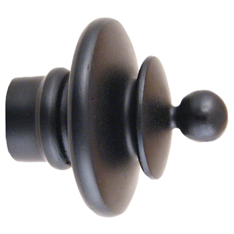 Double Modern Iron Finial Curtain Rods