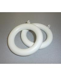 1 3/8 Inch White Smooth Wood Ring by  Duralee 