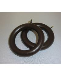 1 3/8 Inch Dark Walnut Smooth Wood Ring by   