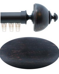 Bermes Finial Hollywood Copper for Hrail Traverse Rod by   