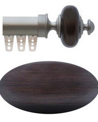 Naples Finial Beverly Bronze for Hrail Traverse Rod by   
