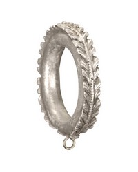 Acanthus Leaf Curtain Rings Antique Silver Set of 4 by   