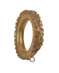 Acanthus Leaf Curtain Rings Gilded Gold Set of 4 by   