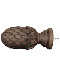 Artichoke Large Faux Wood Finial by  Menagerie 