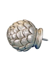 Artichoke Antique Silver Finial by  Menagerie 