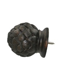 Artichoke Bronze Black Finial by   