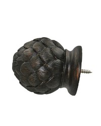 Artichoke Bronze Black Finial by  Menagerie 