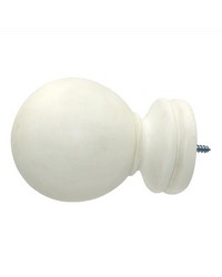 Baluster Ball Aged White Finial by   