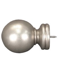 Baluster Ball Antique Silver Finial by   