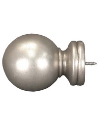 Baluster Ball Antique Silver Finial by  Menagerie 