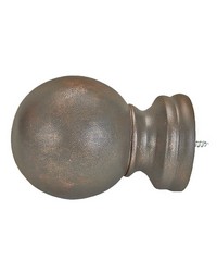 Baluster Ball Grey Gold Finial by   