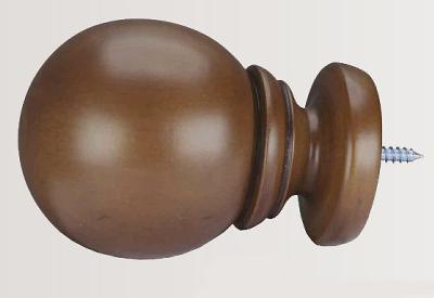 2in Belle of the Ball Curtain Rod Finial Urban Dwellings F06 Beige Kiln Dried Sustainable Wood 2 Inch Curtain Rods 