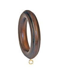 Camelback Curtain Rings Black Walnut Set of 7 by   