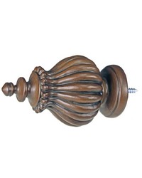 Classique Black Walnut Finial by   