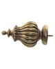 Menagerie Fluted Curtain Rod 8ft  Vintage Gold