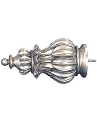 Crown Antique Silver Finial by  Menagerie 