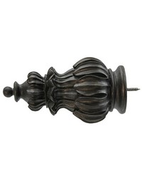 Crown Bronze Black Finial by   