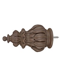 Crown Faux Wood Finial by   