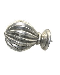 Cut Design Antique Silver Finial by   