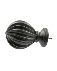 Cut Design Bronze Black Finial by  Menagerie 