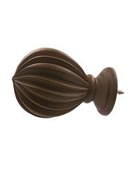 Cut Design Faux Wood Finial by   