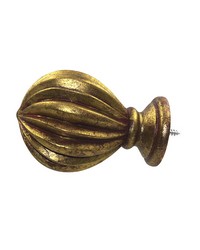 Cut Design Gilded Gold Finial by   