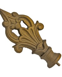 Decorative Spear Finial Flaxen Gold by   