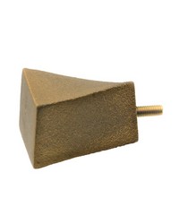 Rectangular Twist Design Finial Flaxen Gold by  Menagerie 