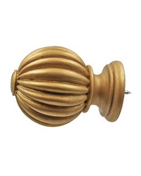 Fluted Ball Vintage Gold Finial by  Menagerie 