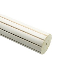 Fluted Curtain Rod 4ft Aged White by   