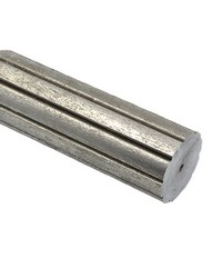 Fluted Curtain Rod 6ft Antique Silver by  Vervain Fabrics 