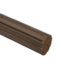 Fluted Curtain Rod 6ft Faux Wood by   