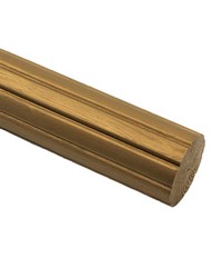 Fluted Curtain Rod 6ft Vintage Gold by   