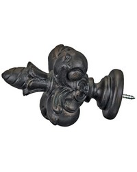 Grand Fleur De Lis Bronze Black Finial by  Menagerie 