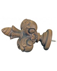 Grand Fleur De Lis Faux Wood Finial by  Menagerie 