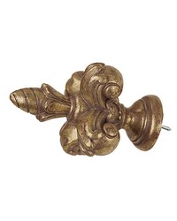 Grand Fleur De Lis Gilded Gold Finial by   