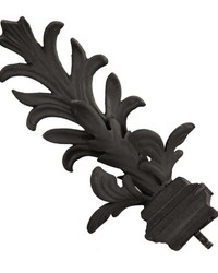 Leaf with Square Base Finial Old World Black by  S Harris 