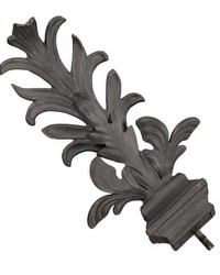 Leaf with Square Base Finial Gun Metal by   