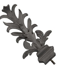 Leaf with Square Base Finial Gun Metal by  S Harris 