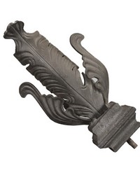 Folded Leaf Design Finial Gun Metal by   