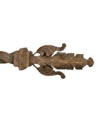 Folded Leaf Curtain Rod Finial Pair by  Menagerie 