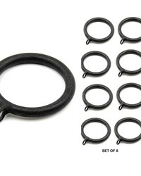 Metal Smooth Ring Set of 8 in Black by  Swavelle-Millcreek 