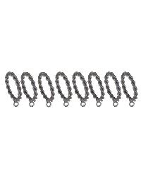 Metal Braided Ring Set of 8 by   