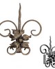 Menagerie Floral Spear Metal Holdback Old World Bronze