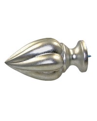 Modern Floret Antique Silver Finial by   